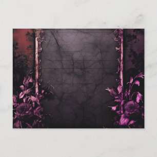 Creepy Black Night Gothic Lila Ro Halloween Helg Vykort