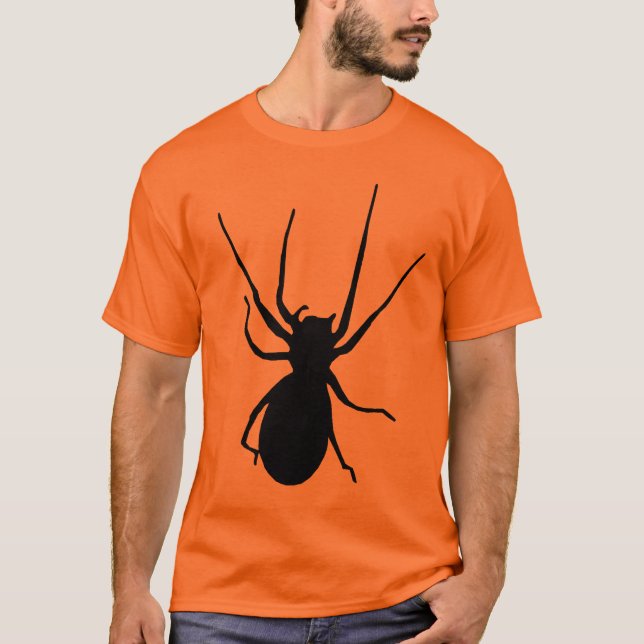 Creepy Black Spider Shirt T Shirt (Framsida)