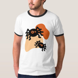 Creepy Black Widow Spiders Halloween Kortärmad T Shirt