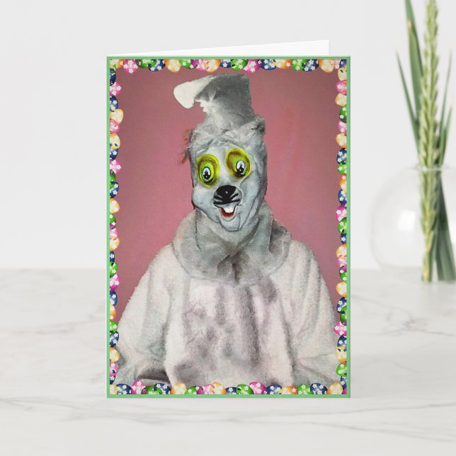 Creepy Bunny Påsk Card Helgkort (Framsida)