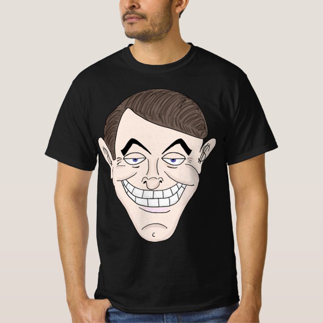 creepy businessman with money ears t shirt (Framsida)