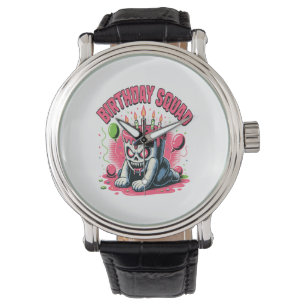 Creepy Cake Skull Birthday Squad Armbandsur