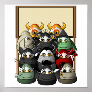 Creepy Candy corn Creepies-tecken Poster