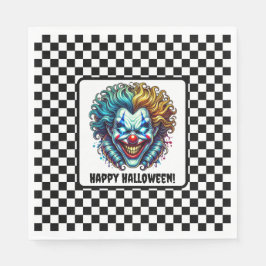Creepy Carnival Clown Halloween Pappersservett