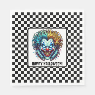 Creepy Carnival Clown Halloween Pappersservett