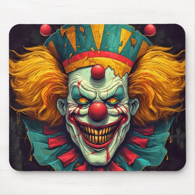 Creepy Carnival Clown Illustration Art Musmatta (Framsidan)