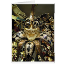 Creepy Carnival Mask Hälsningskort