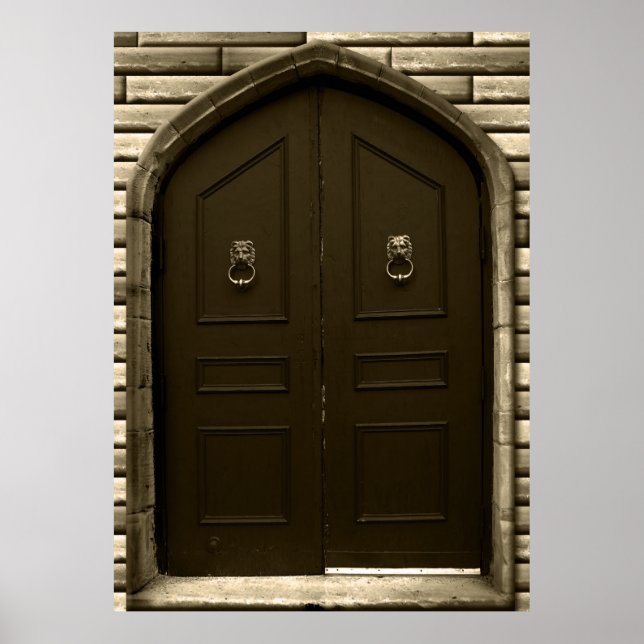 Creepy Castle Doors Halloween Haunween House Props Poster (Framsidan)