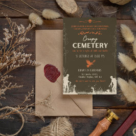 Creepy Cemetery Pearl with Carrot Orange accent Inbjudningar