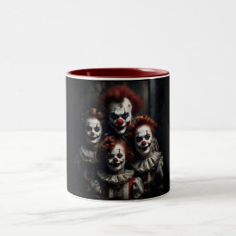 Creepy Circus Clown Family Två-Tonad Mugg