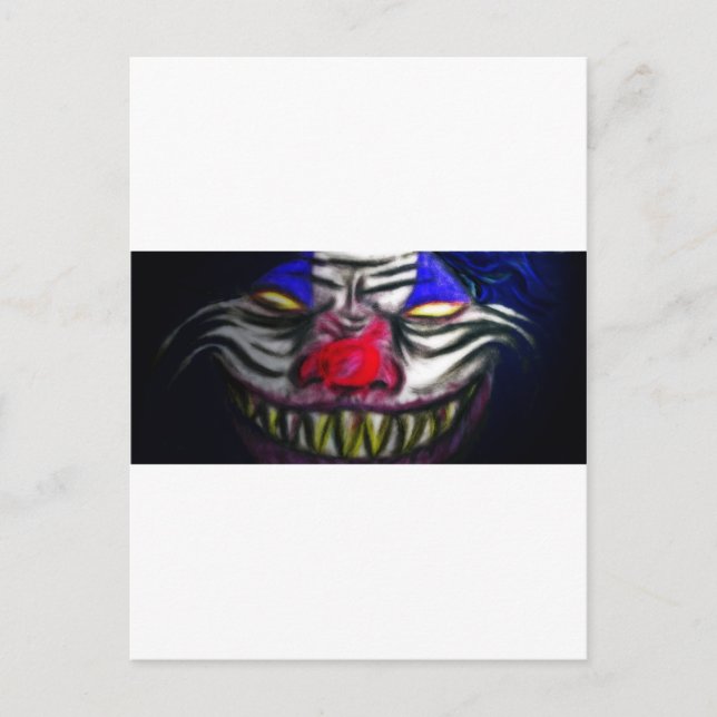 Creepy Clowm Vykort (Framsida)