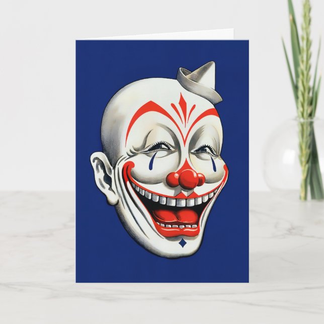 Creepy Clown Birthday Card Helgkort (Framsida)