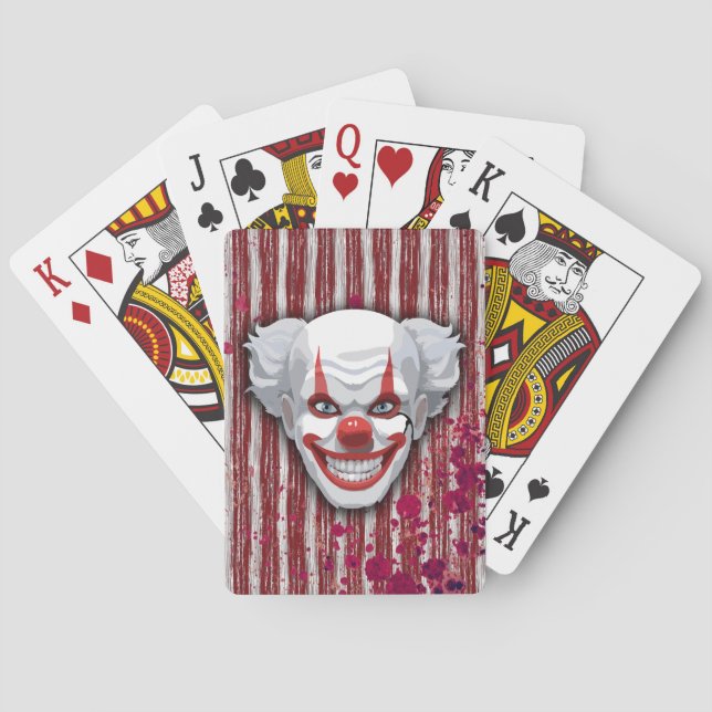 Creepy Clown Carnival Halloween Casinokort (Baksidan)