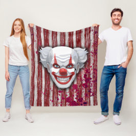 Creepy Clown Carnival Halloween Fleecefilt