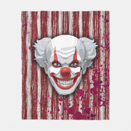 Creepy Clown Carnival Halloween Fleecefilt