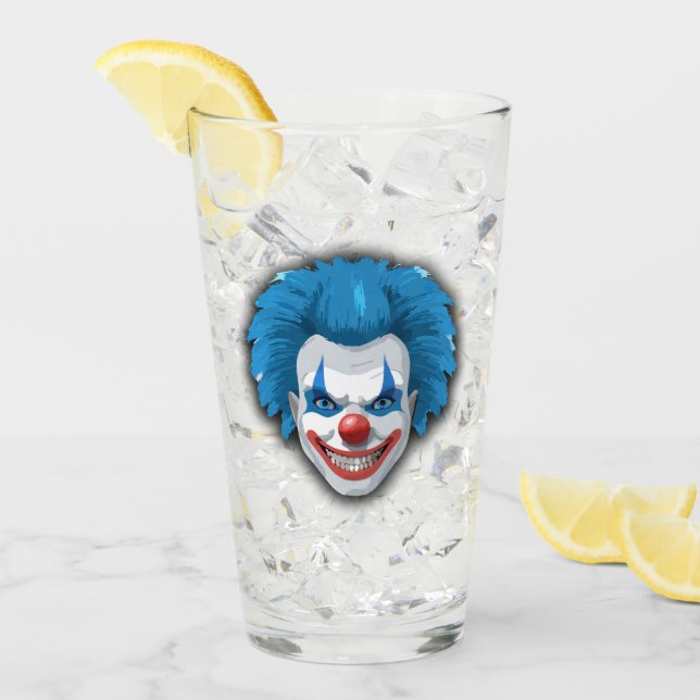 Creepy Clown Carnival Halloween Glaskopp (Framsida Ice)