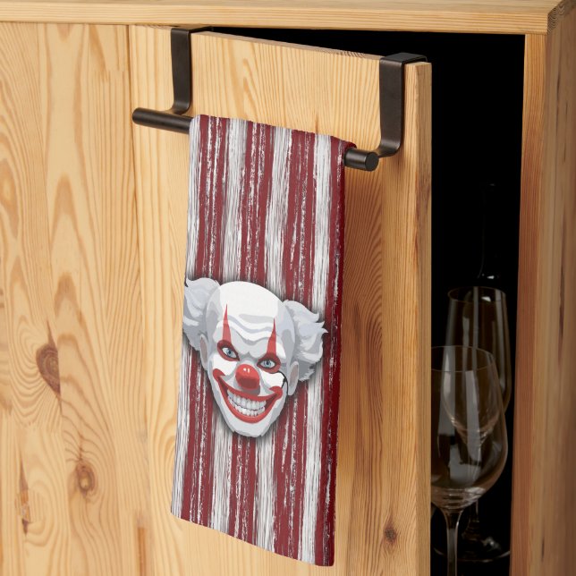 Creepy Clown Carnival Halloween Kökshandduk (Thirds Fold)