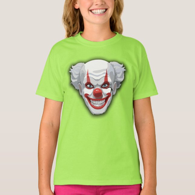 Creepy Clown Carnival Halloween T Shirt (Framsida)
