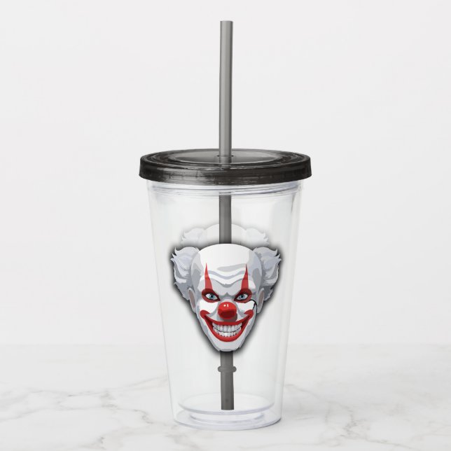 Creepy Clown Carnival Halloween Take Away Mugg (Framsida)