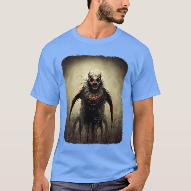 Creepy Clown Evil Scary Clown Insane Horror Hallow T Shirt (Framsida)