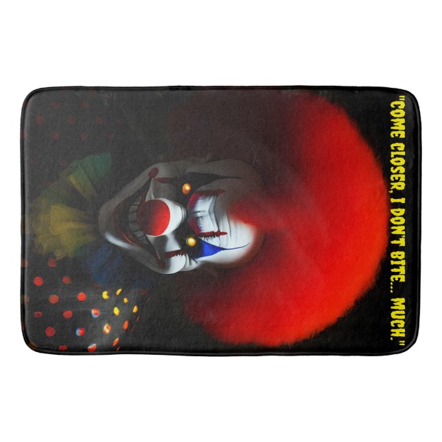 Creepy Clown Phobia Scary Gag Anpassningsbar Badrumsmatta (Framsidan)