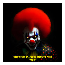 Creepy Clown Phobia Scary Gag Anpassningsbar