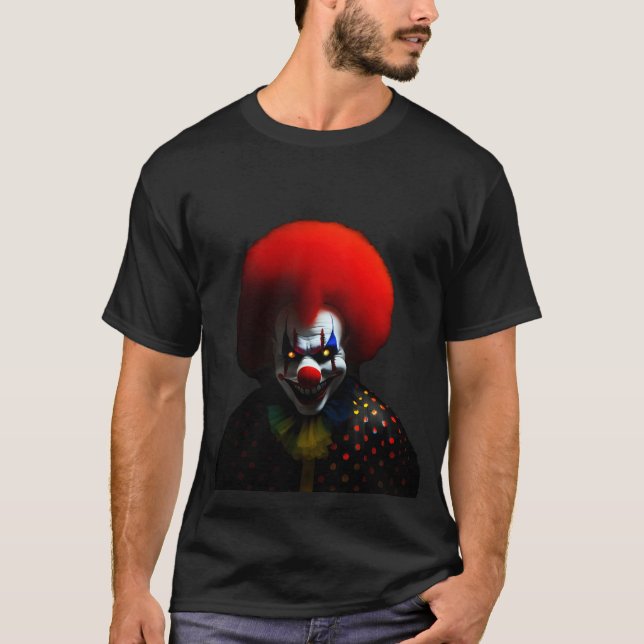 Creepy Clown Phobia Scary Gag Anpassningsbar T Shirt (Framsida)