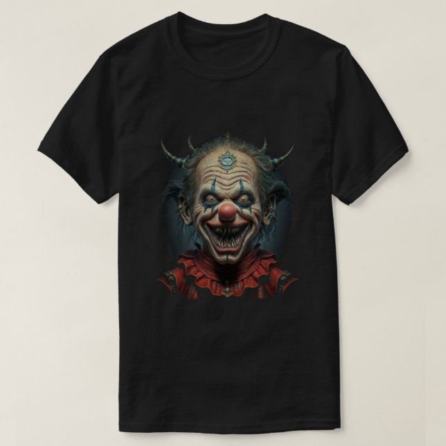 Creepy Clown with Creepy Flin T Shirt (Design framsida)