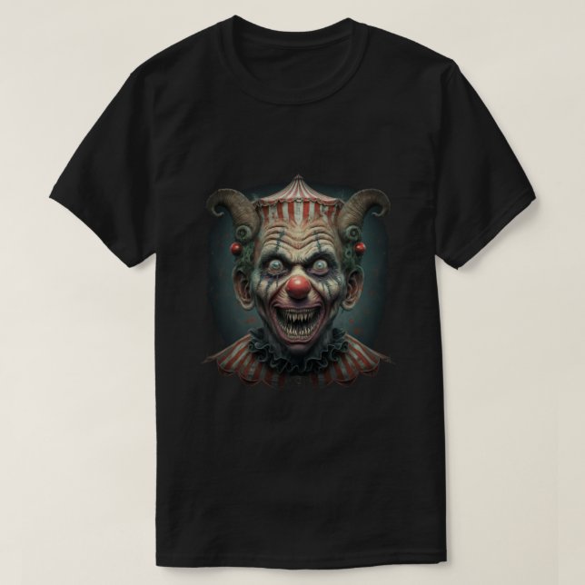 Creepy Clown with Creepy Flin T Shirt (Design framsida)