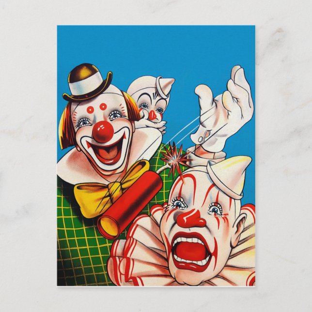 Creepy Clowns Vykort (Framsida)
