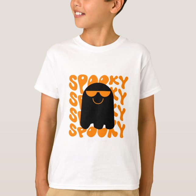 "Creepy-Coola Kids' Halloween T-Shirt" T Shirt (Framsida)