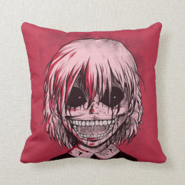 Creepy Coola Red and Black Girl Zombie Kudde