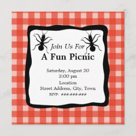 Creepy Crawly Ant Play Tablecloth Picnic Party Inbjudningar