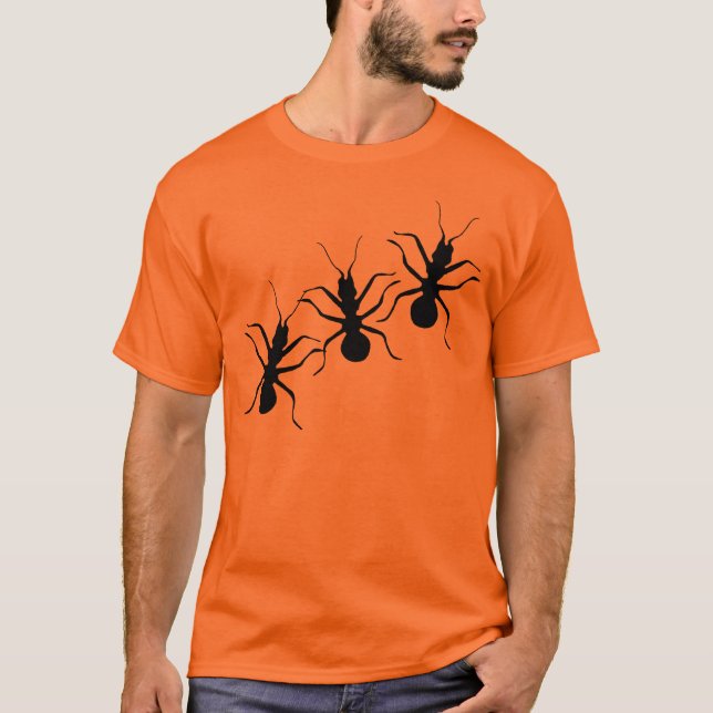 Creepy Crawly Black Ants Insektra T-shirt (Framsida)