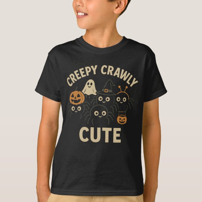 Creepy Crawly Cute Halloween T-Shirt - Adsible Sp (Framsida)