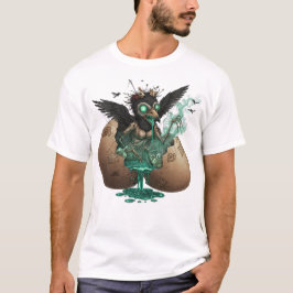 Creepy Crow Hatchling Art  T Shirt
