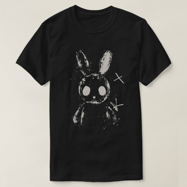 Creepy Cute Bunny Grunge Aesthetic Tee (Design framsida)