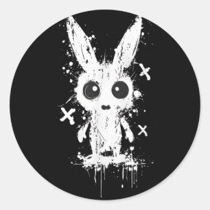 Creepy Cute Bunny Rabbit Alt Goth Grunge Horror Ae Runt Klistermärke