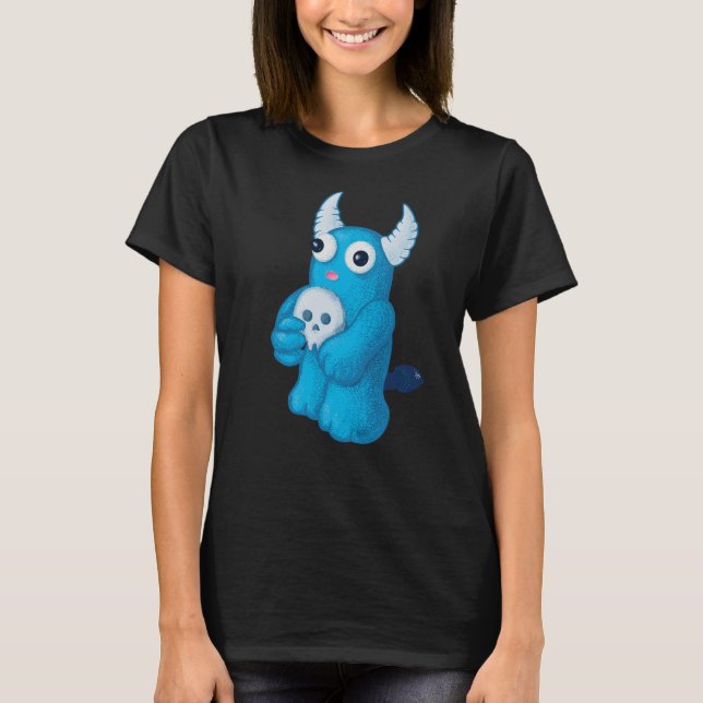 Creepy Cute Demon Kawaii Goth T Shirt (Framsida)