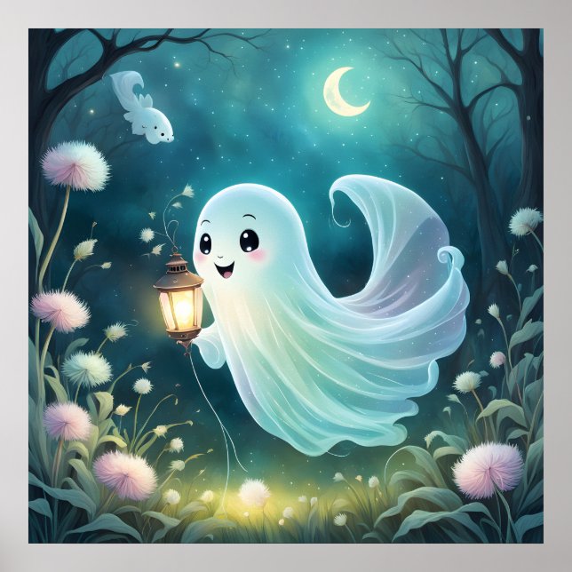 Creepy Cute Ghost Art Poster (Framsidan)