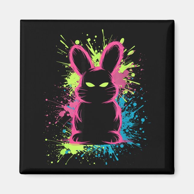 Creepy Cute Goth Bunny Horror Rabbit Sketch Alt Ng Magnet (Framsidan)