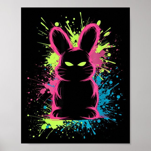 Creepy Cute Goth Bunny Horror Rabbit Sketch Alt Ng Poster (Framsidan)
