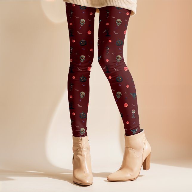 Creepy Cute Halloween Mönster Leggings (Skapare uppladdad)