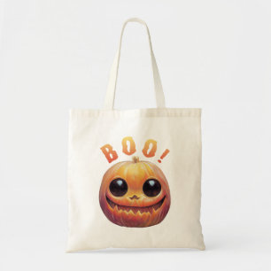 Creepy Cute Halloween Pumpkin Head Say Boo Tygkasse
