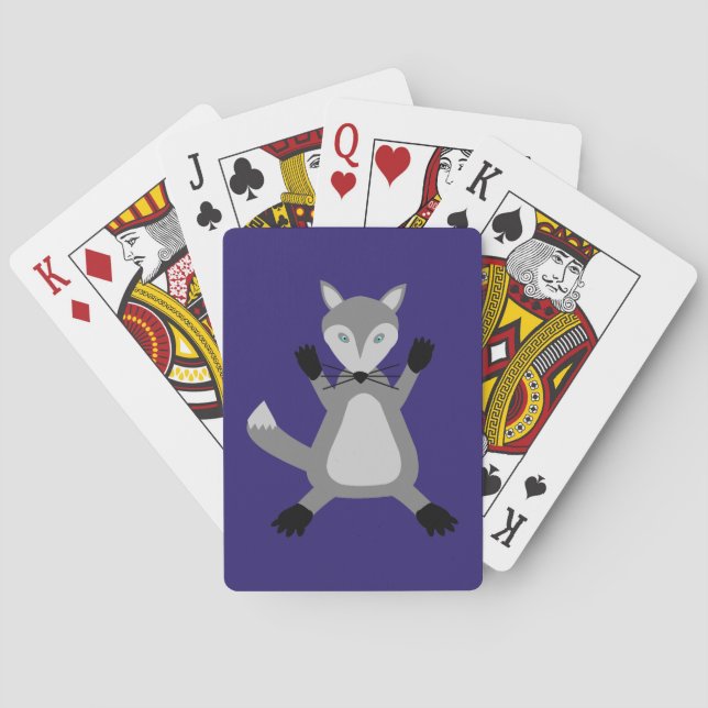 Creepy Cute Halloween Wolf Casinokort (Baksidan)
