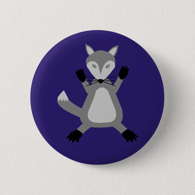 Creepy Cute Halloween Wolf Knapp (Framsida)
