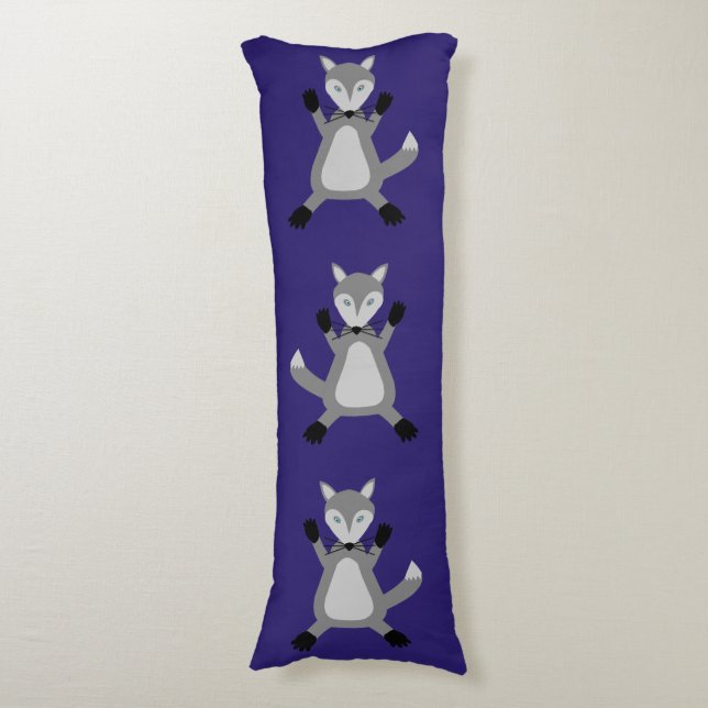 Creepy Cute Halloween Wolf Kroppskudde (Framsidan Vertikal)