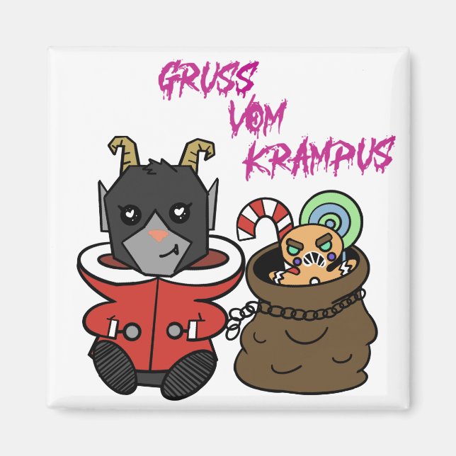 Creepy Cute Krampus Magnet (Framsidan)
