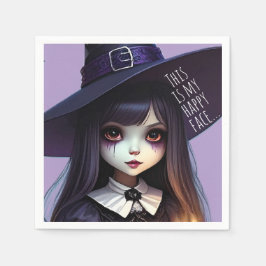Creepy Cute, Lila Witch Birthday, Gothic Theme Pappersservett