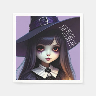 Creepy Cute, Lila Witch Birthday, Gothic Theme Pappersservett